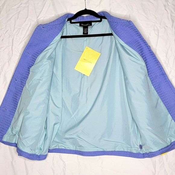 Denim & Co. Blue Waffle Textured Jacket. SIZE XL. #171 - Picture 2 of 6